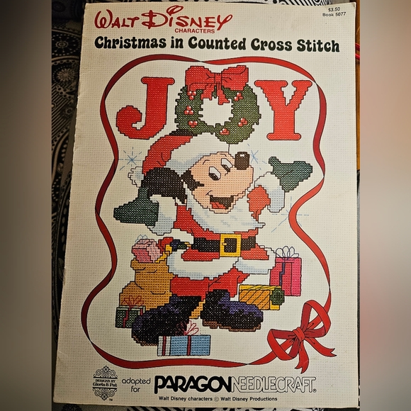 Disney Other - Walt Disney Characters Christmas Counted Cross Stitch Leaflet Paragon